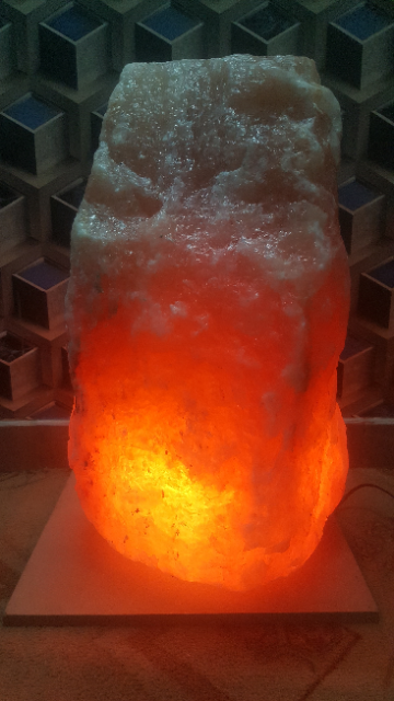 himalayan pink salt crystal natural lamp with light