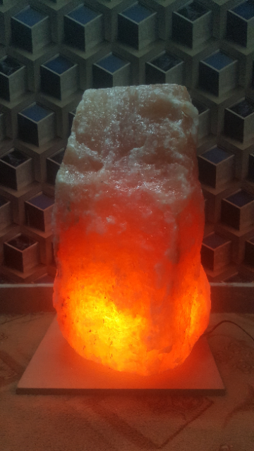 himalayan pink salt crystal natural lamp with light