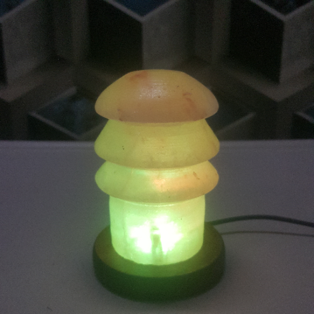 himalayan usb designed  lamp (white) with light
